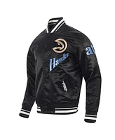 Pro Standard Men's Black Atlanta Hawks 2024/25 City Edition Satin Full-Snap Jacket