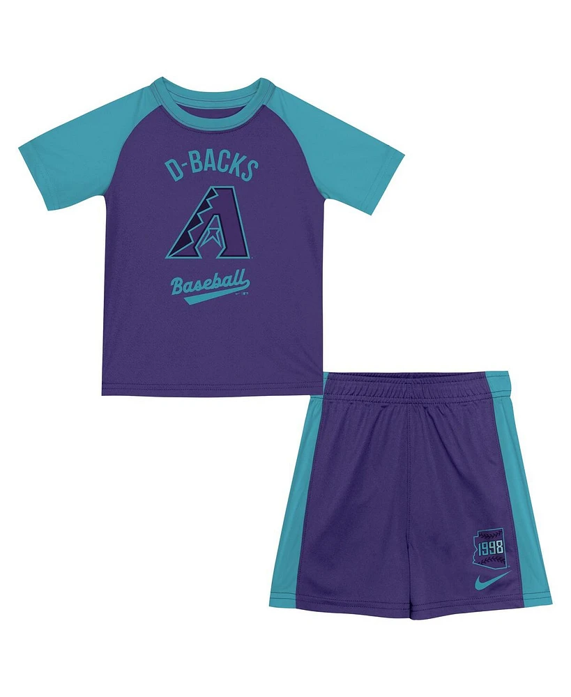 Nike Toddler 2-Piece Court Purple Arizona Diamondbacks 2025 City Connect T-Shirt and Shorts Set