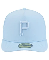 New Era Men's Light Blue Pittsburgh Pirates Color Pack A-Frame 59FIFTY Fitted Hat