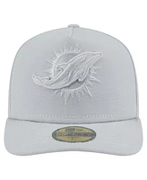 New Era Men's Gray Miami Dolphins Color Pack A-Frame 59FIFTY Fitted Hat
