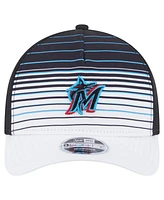 New Era Men's Black Miami Marlins Gradient 9FORTY M-Crown Adjustable Hat