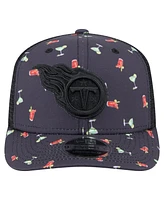 New Era Men's Navy/Black Tennessee Titans Adventure Drinks Pattern 9SEVENTY Stretch-Snap Hat