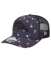 New Era Men's Navy/Black Denver Broncos Adventure Drinks Pattern 9SEVENTY Stretch-Snap Hat