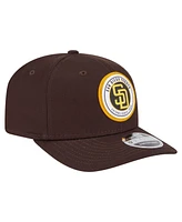 New Era Men's Brown San Diego Padres Circle Patch 9SEVENTY Stretch-Snap Hat