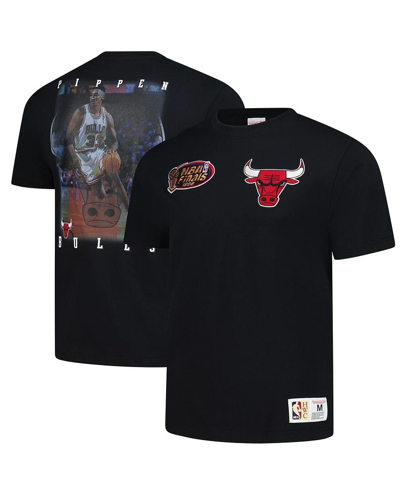 Mitchell & Ness Men's Black Scottie Pippen Chicago Bulls Hardwood Classics Nba Legends T-Shirt