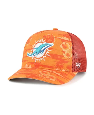 '47 Brand Men's Orange Miami Dolphins Fiji Trucker Adjustable Hat