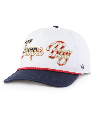 '47 Brand Men's White Tampa Bay Buccaneers Patriotic Overhand Hitch Adjustable Hat