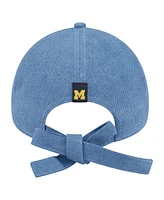 New Era Women's Denim Michigan Wolverines A-Frame 9FORTY Adjustable Hat