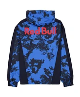 New Era Men's Blue Red Bull Racing Lightweight Full-Zip Hooded Windbreaker Jacket