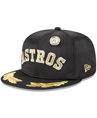 New Era Men's Black Houston Astros 2025 59FIFTY Day Gold Leaf Fitted Hat