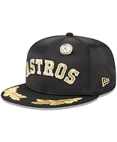 New Era Men's Black Houston Astros 2025 59FIFTY Day Gold Leaf Fitted Hat