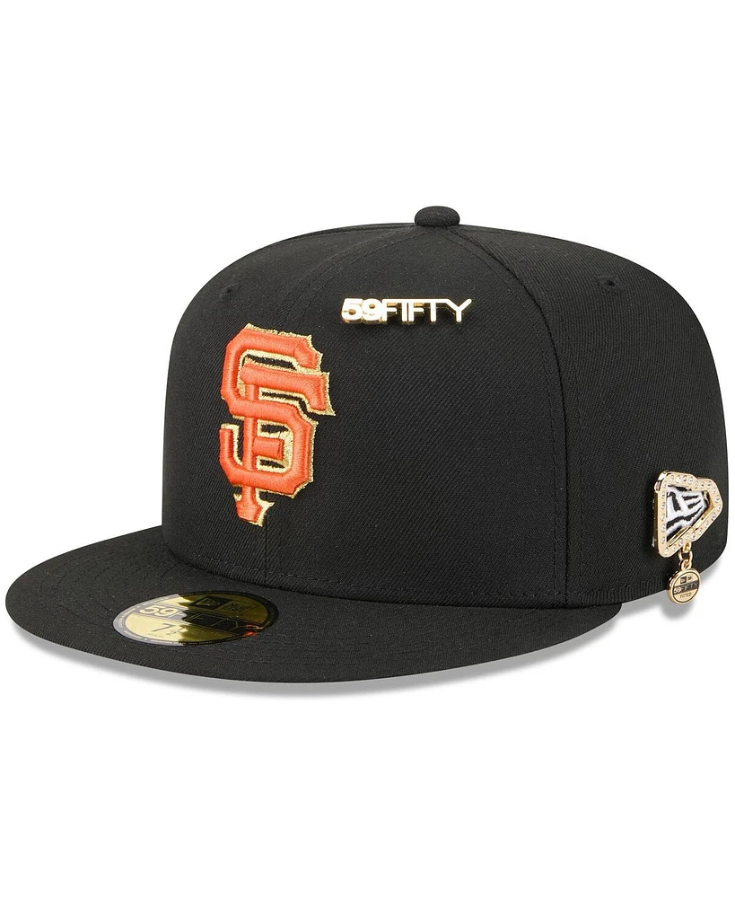 New Era Men's Black San Francisco Giants 2025 59FIFTY Day Fitted with Pins Hat