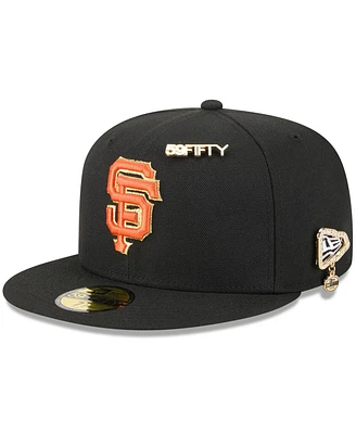 New Era Men's Black San Francisco Giants 2025 59FIFTY Day Fitted with Pins Hat