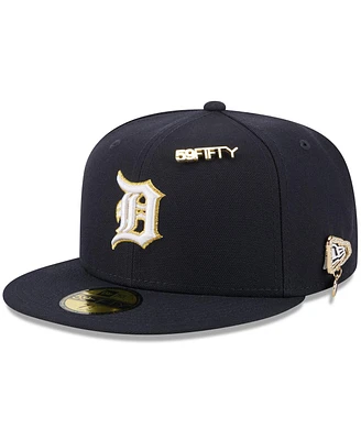 New Era Men's Navy Detroit Tigers 2025 59FIFTY Day Fitted with Pins Hat