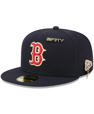 New Era Men's Navy Boston Red Sox 2025 59FIFTY Day Fitted with Pins Hat