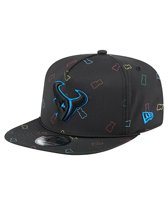 New Era Men's Black Houston Texans Gummy Golfer Snapback Hat