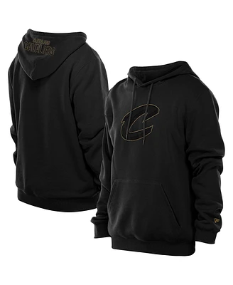 New Era Men's Black Cleveland Cavaliers Tonal Color Pop Premium Pullover Hoodie