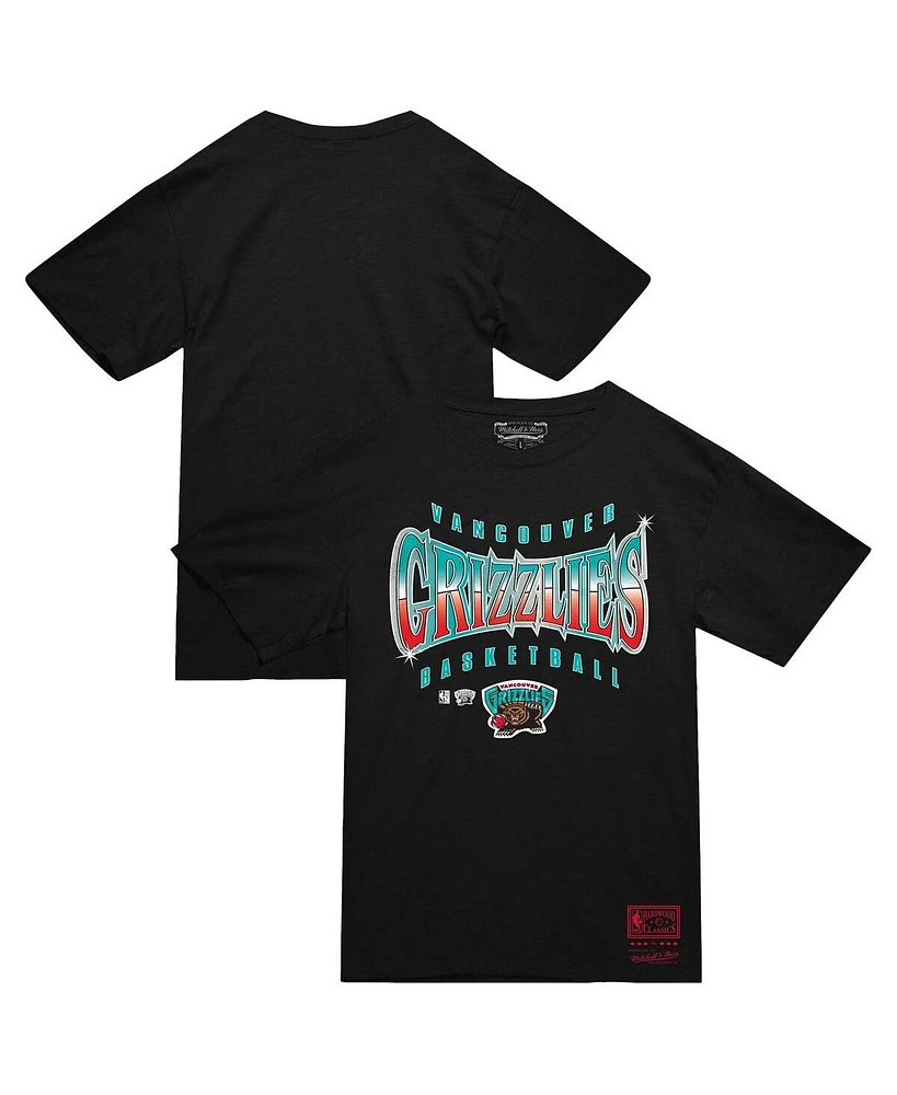Mitchell & Ness Men's Black Vancouver Grizzlies Worldwide Collection Glow Up T-Shirt