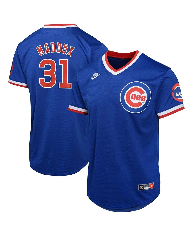 Nike Big Boys and Girls Greg Maddux Royal Chicago Cubs Cooperstown Collection Limited Jersey