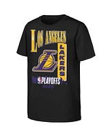 Outerstuff Big Boys and Girls Black Los Angeles Lakers 2025 Nba Playoffs Hype T-Shirt