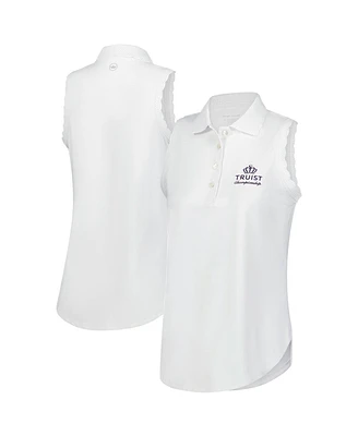 Peter Millar Women's White Truist Championship Opal Sleeveless Jersey Polo Shirt