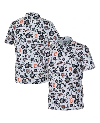 Reyn Spooner Men's White Detroit Tigers Pua Performance Polo Shirt