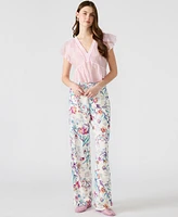 Steve Madden Women's Floral Straight-Leg Pants