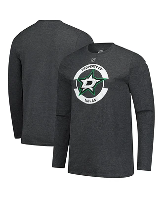Fanatics Men's Heather Charcoal Dallas Stars Authentic Pro Practice Long Sleeve T-Shirt