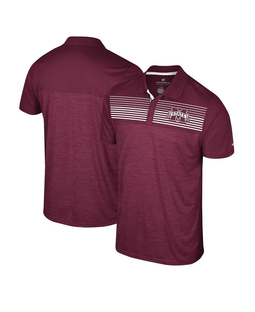 Colosseum Men's Maroon Mississippi State Bulldogs Langmore Polo Shirt