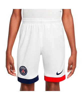 Nike Big Boys and Girls White Paris Saint-Germain 2024/25 Away Stadium Shorts
