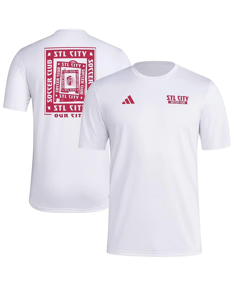 Adidas Men's White St. Louis City Sc Local Wrap T-Shirt