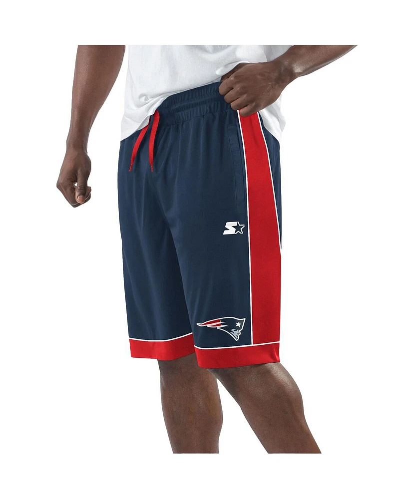 Starter Men's Navy/Red New England Patriots Fan Favorite Fashion Shorts