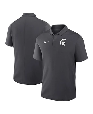 Nike Men's Anthracite Michigan State Spartans Primetime Victory Primary Logo Performance Polo Shirt
