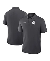 Nike Men's Anthracite Michigan State Spartans Primetime Victory Primary Logo Performance Polo Shirt