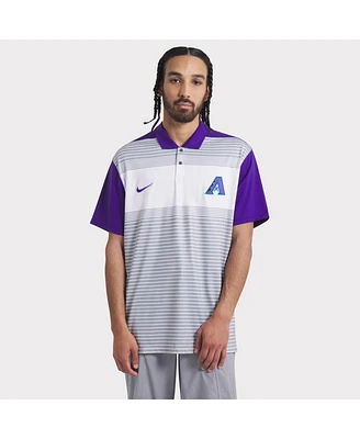Nike Men's White Arizona Diamondbacks 2025 City Connect Fashion Legacy Icon Vapor Performance Polo Shirt