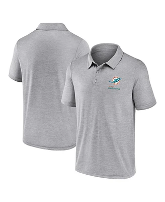 Fanatics Men's Gray Miami Dolphins Making Waves Polo Shirt
