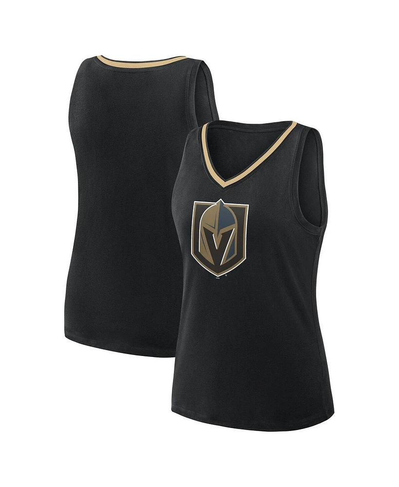 Logo Athletic Women's Black Vegas Golden Knights Stellar Win V-Neck Tank Top