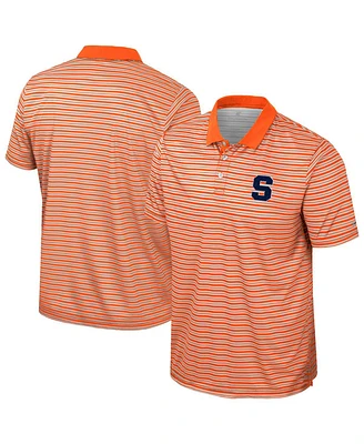 Colosseum Men's Orange Syracuse Striped Polo Shirt
