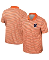 Colosseum Men's Orange Syracuse Striped Polo Shirt