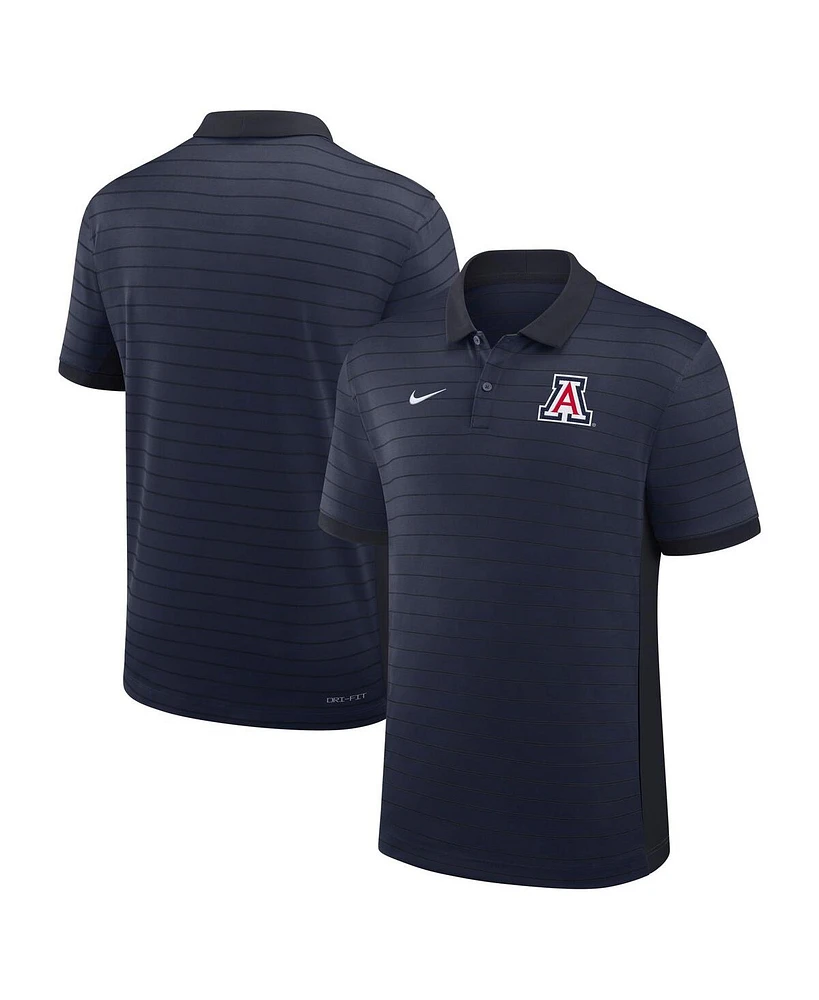 Nike Men's Navy Arizona Wildcats 2025 Early Season Coaches Sideline Victory Stripe Performance Polo Shirt