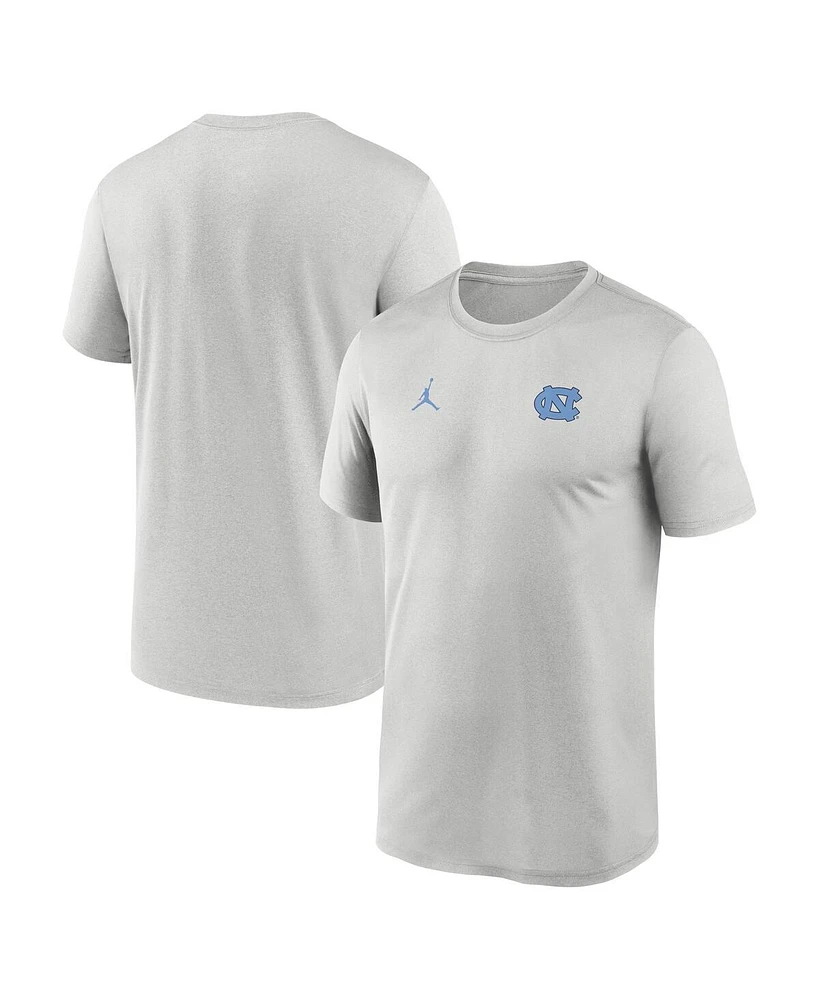 Jordan Men's Gray North Carolina Tar Heels 2025 Sideline Small Logo Legend Performance T-Shirt