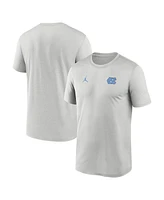 Jordan Men's Gray North Carolina Tar Heels 2025 Sideline Small Logo Legend Performance T-Shirt