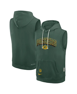 Nike Men's Green Bay Packers Sideline Performance Sleeveless Pullover Hoodie