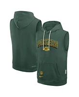 Nike Men's Green Bay Packers Sideline Performance Sleeveless Pullover Hoodie