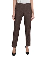 Calvin Klein Petite Mid Rise Straight-Leg Ankle Pants