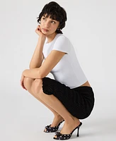 Steve Madden Women's Pull-On Smocked Capri Pants