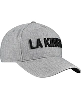 Fanatics Men's Heather Gray Los Angeles Kings Elements A-Frame Leather Strapback Hat