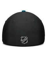 Fanatics Men's Black/Teal San Jose Sharks Authentic Pro Rink Flex Hat