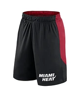 Logo Athletic Men's Black/Red Miami Heat Launch Performance Shorts