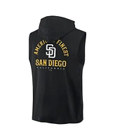 Fanatics Men's Black San Diego Padres Fire Speed Sleeveless Pullover Hoodie